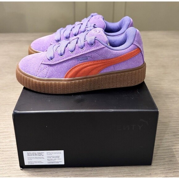 FENTY Puma Creeper Phatty Lavender Alert Burnt Red Gum (Unisex) Size 3C Kids main image 5